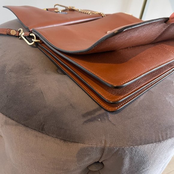 Chloe Faye Medium Shoulder Bag Tobacco color - Picture 2 of 7